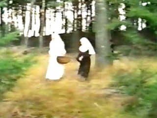 Defamatory nuns sharing dick outdoor